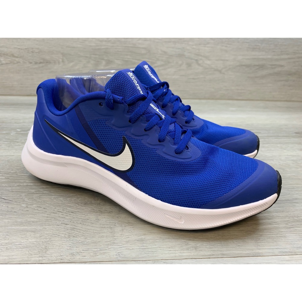 Nike Star Runner 3 GS Blue White Running Shoes 7Y Athletic Sneakers